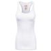 Women & Plus Solid Ribbed Knit Stretch Workout Racerback Tank Top (WHITE, Small)