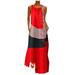 Cotonie Women Plus Size Daily Sleeveless Vintage Patchwork Bohemian O Neck Maxi Dress