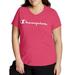 Champion Women's Plus Size Logo Graphic Short Sleeve V-Neck T-Shirt