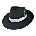 Made in the USA - Classics Zoot Wool Felt Fedora Hat - S - Black