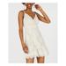 SPEECHLESS Womens Ivory Lace Spaghetti Strap V Neck Short Faux Wrap Party Dress Size XL