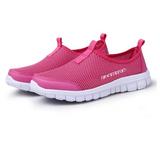 New men's and women's casual shoes, net shoes, sports shoes, men's breathable mesh, low-top running shoes, watermelon red 39