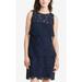 Lauren Ralph Lauren Women's Tiered Lace Sheath Dress (0, Lighthouse Navy)