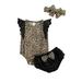 Calsunbaby Kids Stylish Outfit Leopard Lace Fly Sleeve Romper Bow Shorts Delicate Headband Set