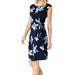 Womens Floral Print Sheath Dress 16