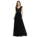 Ever-Pretty Womens Sequin and Chiffon A Line Formal Evening Dresses 00373 Black US4