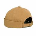 WITHMOONS Watch Cap Beanie Cotton Docker Brimless Harbour Hat TG51171 (Brown)
