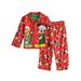 Disney Toddler Boys Mickey & Pluto Red Christmas Button Up Pajamas Sleep Set 2T