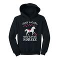 Tstars Girls Horse Gifts for Horse Lovers Just a Girl Who Loves Horses Horse Shirts Horse Clothes Birthday Horse Gifts for Girls Toddler Hoodie