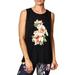 Betsey Johnson Performance Womens Stay Wild Fitness Running Tank Top