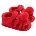 Hair Ball Cute Baby Sandals Summer Breathable Cotton Baby Girl Sandals Fashion Baby Shoes Soft Baby Girl Beach Sandals
