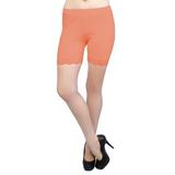 Vivian's Fashions Legging Shorts - Cotton, Lace Trim (Junior/Junior Plus Sizes)