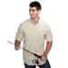 Tri-Mountain Men Nylon Long Sleeve Shirt With Upf Protection And Ventilated Back.