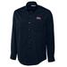 Ole Miss Rebels Cutter & Buck Big & Tall Epic Easy Care Fine Twill Long Sleeve Button-Down Shirt - Navy