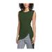 RACHEL ROY Womens Green Twisted Front Sleeveless Crew Neck Hi-Lo Top Size XS