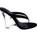 Cape Robbin Spectacular Clear Chunky Block Wedge Heels for Women Transparent Open Toe Shoes Heels for Women