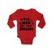 Awkward Styles The Man Of Your Dreams Long Sleeve Bodysuit for Baby Valentine's Day One Piece Valentine's Day Gifts for Baby Boy Valentine's Day Baby Romper Cute Gifts for Boys Mom Baby Boy Bodysuit