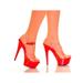 Halloween Women's 6" Clear Upper Strap Heel with Solid Bottom