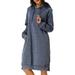 Sexy Dance Long Sleeve Midi Dress for Women Casual T-Shirt Dress With Pockets Ladies Tunic Solid Pullover Loose Hoodie Sweatshirt Long Top Dress