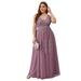 Ever-Pretty Womens A-Line Lace Cocktail Party Maxi Dresses for Women 75442 Orchid US6