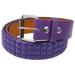 Purple Studded Leather Belt - Large