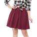 Allegra K Women's Elastic High Waist A-Line Pleated Fall Skirts