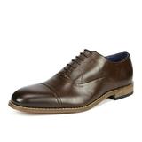 Bruno Marc Mens Fashion Oxford Shoes Lace up Wing Tip Dress Shoes Brogue Casual Shoes WILLIAM_1 BROWN Size 7.5