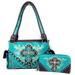 Western Embroidered Cross Purse/Wallet Set w/Rhinestone in 6 colors