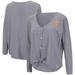 Tennessee Volunteers Colosseum Women's Charity Button-Up Tie-Front Long Sleeve Top - Gray