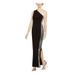 Vince Camuto Womens Petites Sequined One-Shoulder Special Occasion Dress
