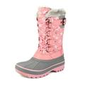 DREAM PAIRS Ankle Snow Boots Boys Girls Winter Warm Lace Up Waterproof Boots Shoes KRIVER-1 PINK Size 4