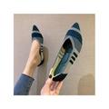 Colisha Women's Slip On Cozy Knit Pumps Cute Ballet Casual Shoes Wide Width Flat Shoes Point Toe