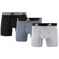adidas Men's Performance Boxer Briefs Underwear (3-pack), Onix/Black/Grey Black/Onix Grey/Black, XX-Large