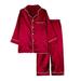 Kids Satin Pajamas Set Long Sleeve Sleepwear Silk Nightwear Girls Boys Pjs Silk Pajamas Kid Unisex Pjs for Toddlers