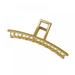 French Style Women Gold Metal Hair Claw Clips Large Hollow Out Geometric Jaw Clamp Nonslip Ponytail Holder Barrettes