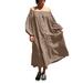 ZANZEA Women Spring Full Sleeve Off Shoulder Beach Ruffled Dress Loose Shirt Dresses