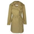 Michael Michael Kors Women's Khaki Asymmetrical Closure Belted Trench Coat (M)