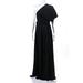 Azeeza Womens Sleeveless Asymmetrical Gown Black Size X-Small