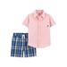 Child of Mine by Carter's Baby Boy & Toddler Boy Button-Up Woven Shirt & Shorts Outfit Set, 2-Piece (12M-5T)