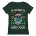 Tstars Womens Ugly Christmas Sweater Merry Christmask Quarantine Santa Claus Christmas Gift Funny Humor Holiday Shirts Xmas Party Christmas Gifts for Her Women T Shirt Ugly Xmas Sweater