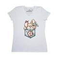 Inktastic Jean Pocket Bunny Rabbit Adult Women's V-Neck T-Shirt Female