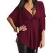 Womens Dolman Sleeve Basic Empire Waist Tops V-Neck Batwing Blouses Summer Short Sleeve Tees Shirts