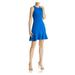 ADELYN RAE Womens Blue Woven Sleeveless Mini Sheath Cocktail Dress Size L