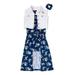 Limited Too Girlsâ€™ Maxi Dress and Denim Jacket with Free Scrunchie, 2-Piece Set, Sizes 4-12