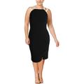 Lauren Ralph Lauren Womens Two Tone Sleeveless Cocktail Dress