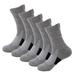 5 Pairs Mens Performance Cotton Athletic Casual Dress Crew Cushion Breathable Long Socks for Running Basketball Work Sports Hiking