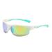 Piranha "Champion" FLX-T Sports Sunglasses for Women with Green Rubber Trim and Green Revo Lens