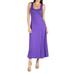 24/7 Comfort Apparel Women's Slim Fit A Line Sleeveless Maxi Dress