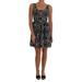 Dolce & Gabbana Black White Floral Print Cotton Dress