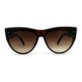 SA106 Womens Mod Inset Lens Cat Eye Fashion Sunglasses All Brown